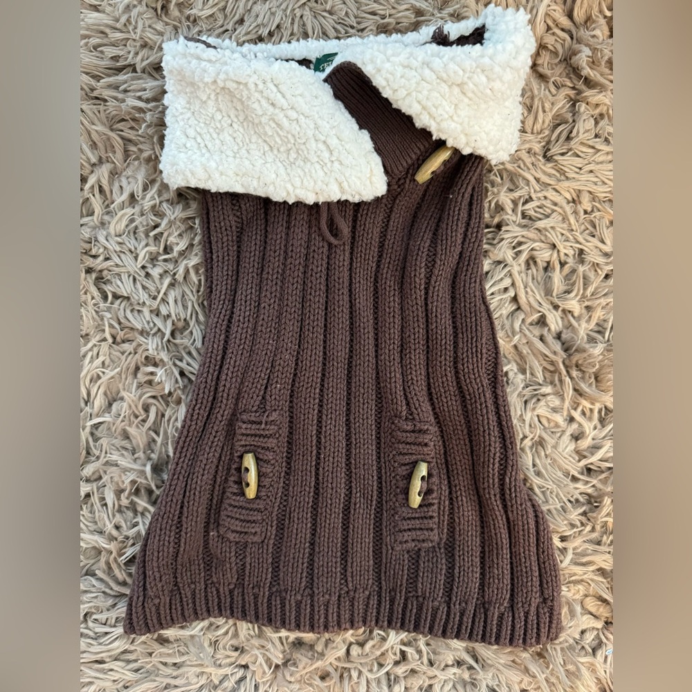 Brown sweater for dog